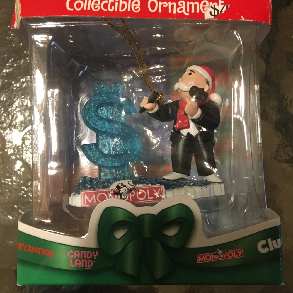 Hasbro Basic Fun Ornament Monopoly MIB